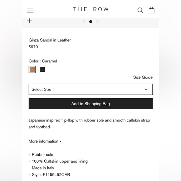 SOLD The Row Ginza Flip Flop Sandals Tan Leather - Picture 10 of 11